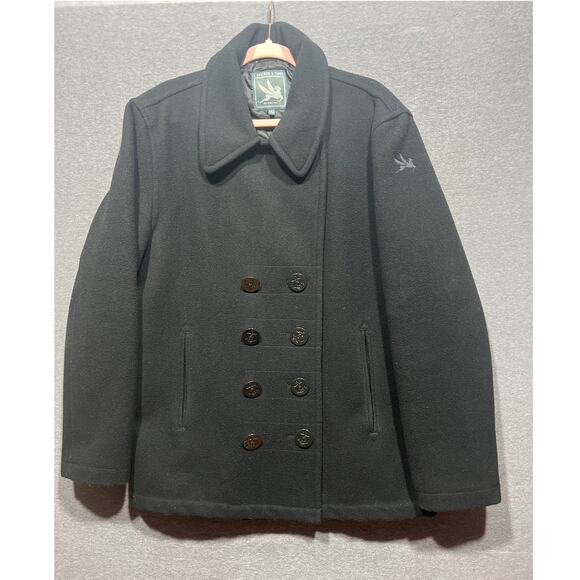 I. Spiewak & Sons Mens Double Breasted Wool Peak Coat Black Size Large - Picture 3 of 14